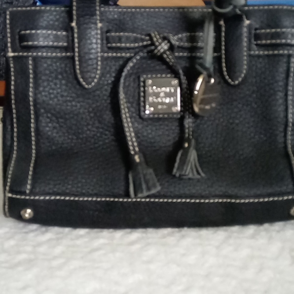 Dooney & Bourke Mini East/West Leather Tassel Tote Purse Bag - Picture 4 of 15